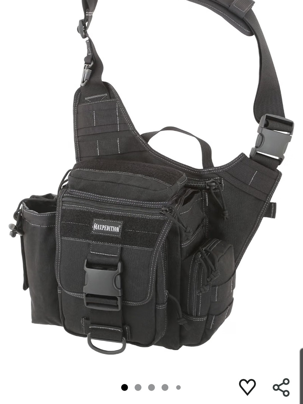 Max Edition Black Tactical Sling Bag